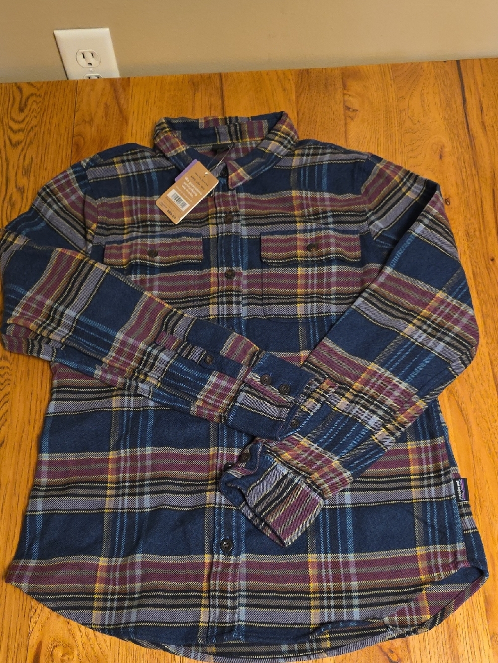 Patagonia Women's Plaid Flannel Shirt - Navy, Burgundy & Yellow 2 Shirts Include